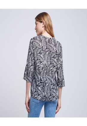 Blusa Para Mujer Manga 3/4 Color Negro Marca Ostu #40120983