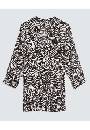 Blusa Para Mujer Manga 3/4 Color Negro Marca Ostu #40120983