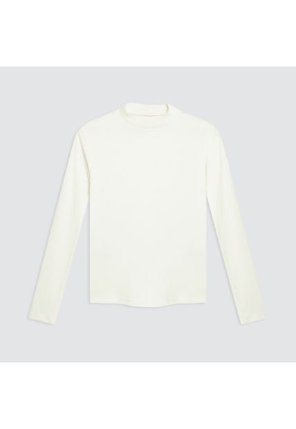Camiseta Para Mujer Manga Larga Color Crema Marca Ostu #40091502