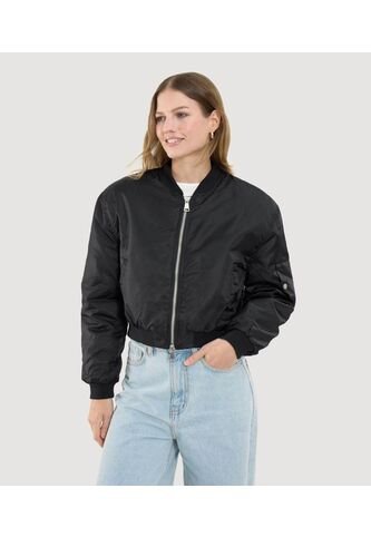 Chaqueta Para Mujer Bomber Color Negro Marca Ostu #40080217 Ostu