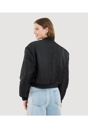Chaqueta Para Mujer Bomber Color Negro Marca Ostu #40080217
