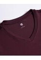 Camiseta  Para Mujer Manga Corta Cuello V Color Vino Marca Ostu #40092806 de Ostu