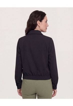 Chaqueta Con Cuello  Para Mujer Negro Ostu