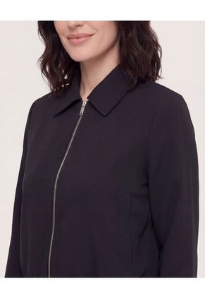 Chaqueta Con Cuello  Para Mujer Negro Ostu