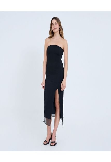 Vestido Para Mujer M/Sisa Medio Color Negro Marca Ostu #40170327