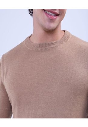 Saco Para Hombre Cuello Redondo Color Beige Marca Ostu #60330041