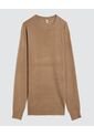 Saco Para Hombre Cuello Redondo Color Beige Marca Ostu #60330041 de Ostu