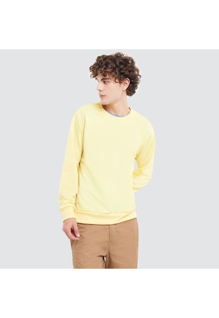 Buzo Para Hombre Cuello Redondo Color Amarillo  Marca Ostu #60060209