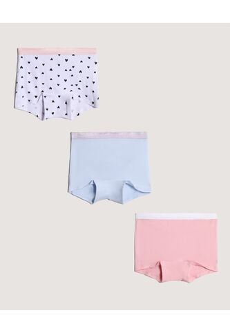 Ropa Interior X3 Infantil Niña Boxer Color Negro Marca Ostu #90180107 Ostu