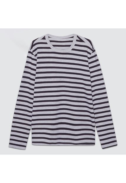 Camiseta Para Hombre Manga Larga Color Gris  Marca Ostu #60090908