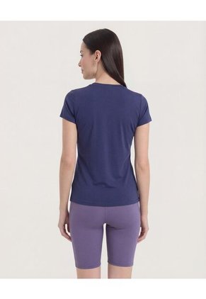 Camiseta  Para Mujer Manga Corta Cuello Redondo Color Azul Marca Ostu #40092797