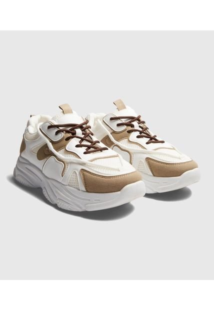 Tenis Para Mujer Chunky Color Blanco Marca Ostu #40720170
