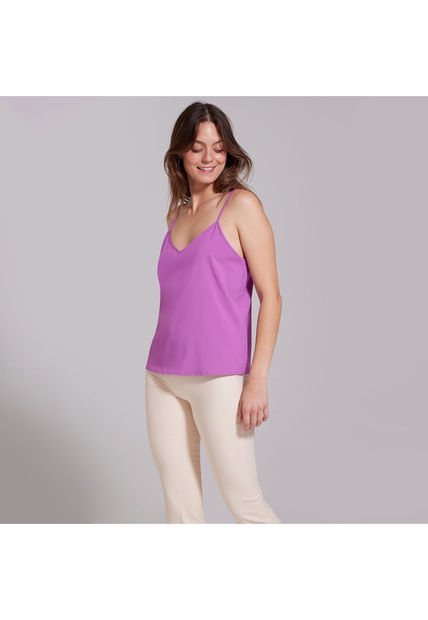 Blusa Para Mujer Manga Sisa Color Morado Marca Ostu #40120751