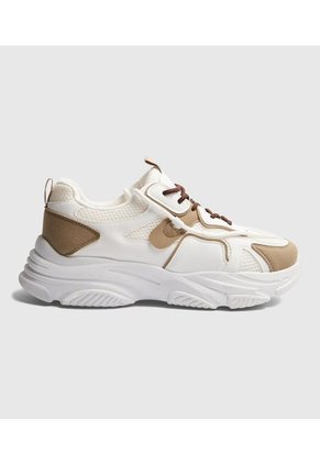 Tenis Para Mujer Chunky Color Blanco Marca Ostu #40720170