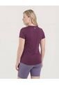 Camiseta  Para Mujer Manga Corta Cuello Redondo Color Vino Marca Ostu #40092813 de Ostu