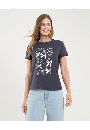 Camiseta Para Mujer Manga Corta Color Negro Marca Ostu #40092249