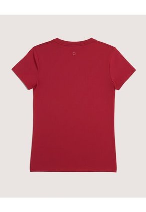 Camiseta  Para Mujer Manga Corta Cuello Redondo Color Vino Marca Ostu #40092800