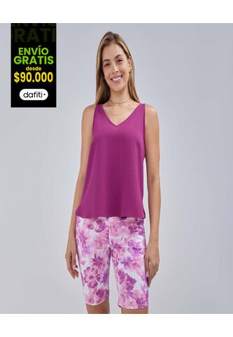Blusa Para Mujer Manga Sisa Color Morado Marca Ostu #40120994 Ostu
