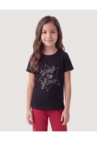 Niña-Camiseta Time To Love  Infantil Niña Negro Ostu Ostu