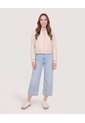 Chaqueta Bomber Cropped  Para Mujer Beige Ostu de Ostu