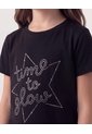 Niña-Camiseta Time To Love  Infantil Niña Negro Ostu de Ostu