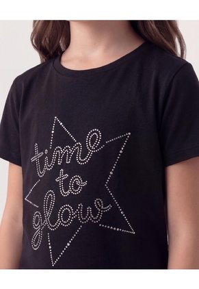 Niña-Camiseta Time To Love  Infantil Niña Negro Ostu