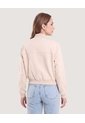 Chaqueta Bomber Cropped  Para Mujer Beige Ostu de Ostu