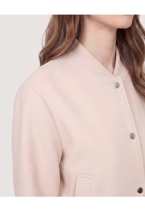 Chaqueta Bomber Cropped  Para Mujer Beige Ostu