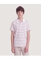 Niño-Polo Rayas Preteñido  Infantil Niño Crema Ostu de Ostu