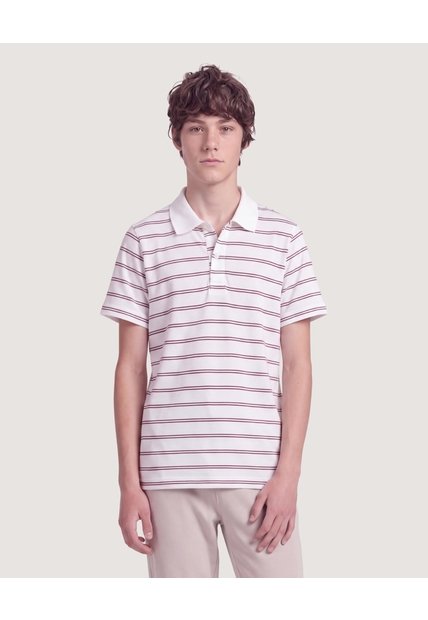 Niño-Polo Rayas Preteñido  Infantil Niño Crema Ostu