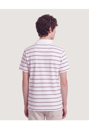 Niño-Polo Rayas Preteñido  Infantil Niño Crema Ostu