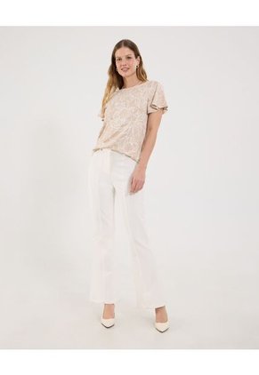 Pantalón Para Mujer Moda Color Crema Marca Ostu #40070831