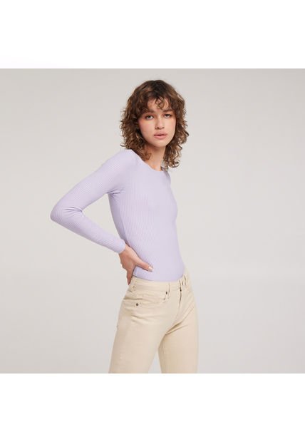 Camiseta Para Mujer Manga Larga Color Morado Marca Ostu #40091592