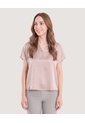 Blusa Con Escote En V  Para Mujer Beige Ostu de Ostu