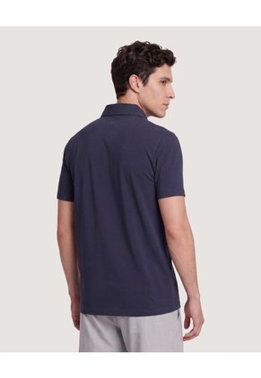 Polo Modern Fit Para Hombre Azul Ostu