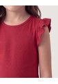 Niña-Camiseta Con Boleros  Infantil Niña Rojo Ostu de Ostu