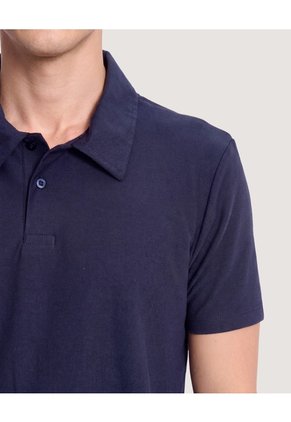 Polo Modern Fit Para Hombre Azul Ostu