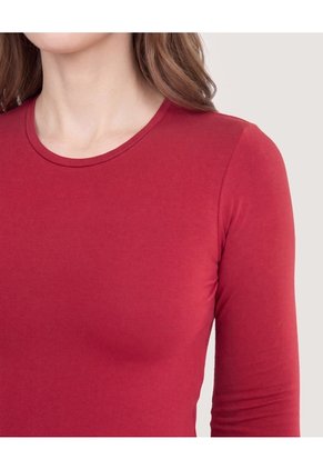 Camiseta Manga Larga  Para Mujer Vino Ostu