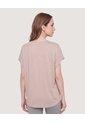 Blusa Con Escote En V  Para Mujer Beige Ostu de Ostu