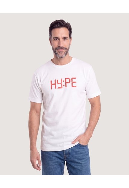 Camiseta Basica Estampada  Para Hombre Arena Ostu
