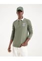 Polo Para Hombre Cuello Tejido Sin Bolsillo Color Verde Marca Ostu #60110828 de Ostu