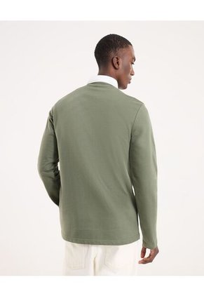 Polo Para Hombre Cuello Tejido Sin Bolsillo Color Verde Marca Ostu #60110828