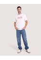Camiseta Basica Estampada  Para Hombre Arena Ostu de Ostu