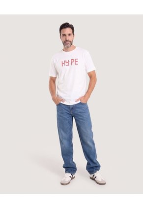 Camiseta Basica Estampada  Para Hombre Arena Ostu