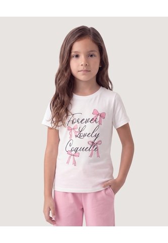 Niña-Camiseta Forever Lovely  Infantil Niña Crema Ostu Ostu