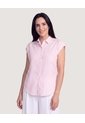 Camisa Manga Corta  Para Mujer Rosa Ostu de Ostu