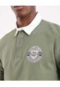 Polo Para Hombre Cuello Tejido Sin Bolsillo Color Verde Marca Ostu #60110828 de Ostu