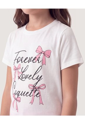 Niña-Camiseta Forever Lovely Infantil Niña Crema Ostu