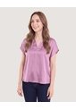 Blusa Con Escote En V  Para Mujer Morado Ostu de Ostu