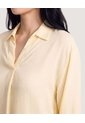 Blusa Fluida Manga 3/4  Para Mujer Amarillo Ostu de Ostu